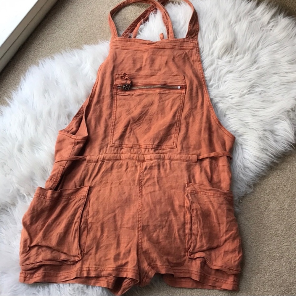 Free people linen overalls